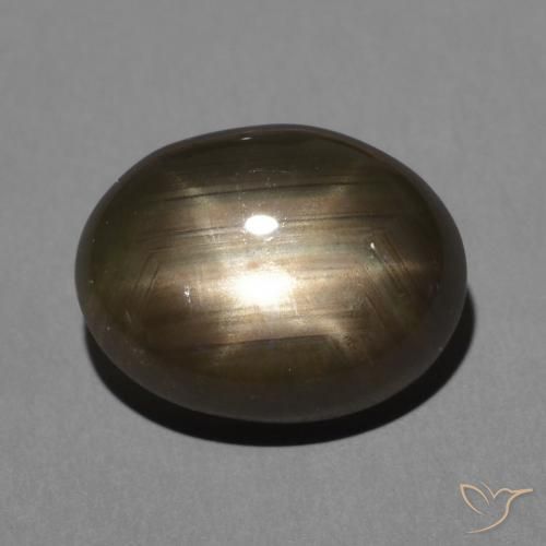 Zaffiro stellato Nero naturale da 3.66 ct, Ovale, Opaco