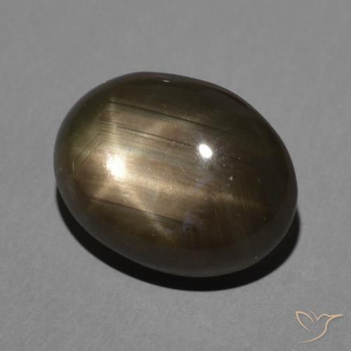 Zaffiro stellato Nero naturale da 3.66 ct, Ovale, Opaco