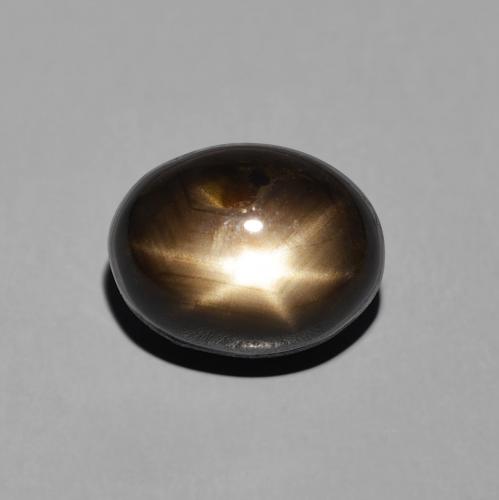 5.71ct Naturale Nero Zaffiro stellato, Ovale, Opaco