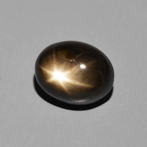 Zaffiro stellato Nero naturale da 5.71 ct, Ovale, Opaco