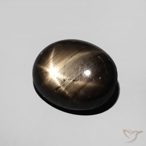 Zaffiro stellato Nero naturale da 3.76 ct, Ovale, Opaco