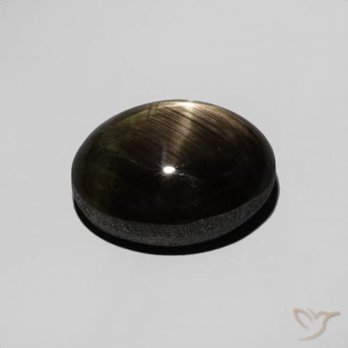 Zaffiro stellato Nero naturale da 3.76 ct, Ovale, Opaco