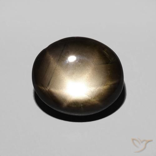 3.55ct Naturale Nero Zaffiro stellato, Ovale, Opaco
