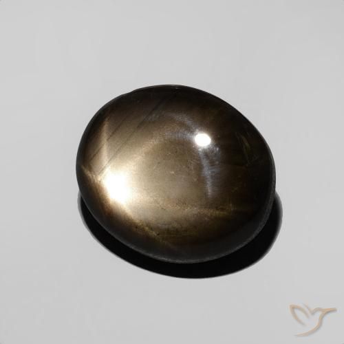 Zaffiro stellato Nero naturale da 3.55 ct, Ovale, Opaco