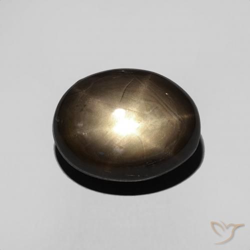 3.95ct Naturale Nero Zaffiro stellato, Ovale, Opaco