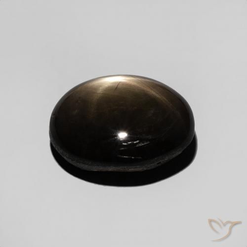 Zaffiro stellato Nero naturale da 3.95 ct, Ovale, Opaco