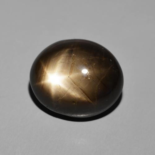 Zaffiro stellato Nero naturale da 17.54 ct, Ovale, Opaco