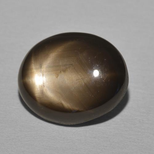 Zaffiro stellato Nero naturale da 11.05 ct, Ovale, Opaco