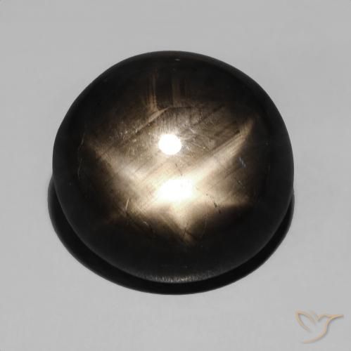 15.48ct Naturale Nero Zaffiro stellato, Ovale, Opaco