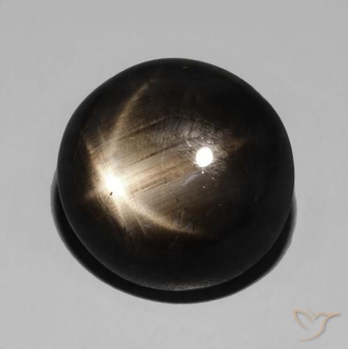 Zaffiro stellato Nero naturale da 15.48 ct, Ovale, Opaco