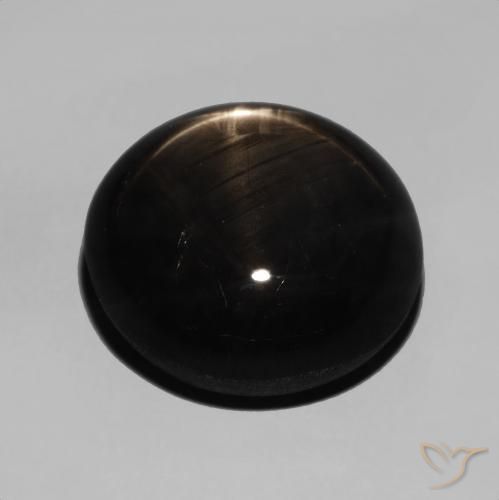 Zaffiro stellato Nero naturale da 15.48 ct, Ovale, Opaco