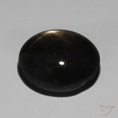Zaffiro stellato Nero naturale da 19.98 ct, Ovale, Opaco