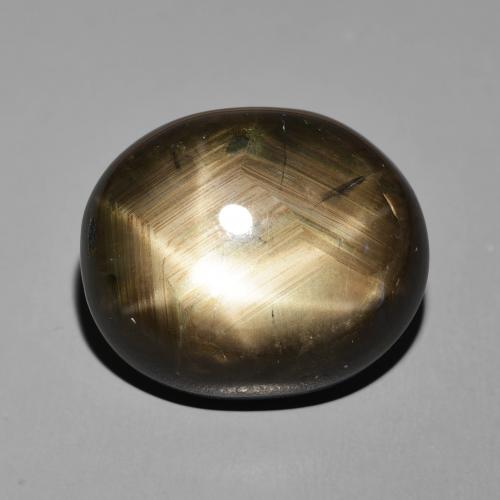 34.34ct Naturale Nero Zaffiro stellato, Ovale, Opaco
