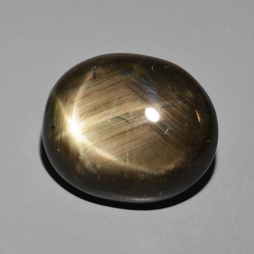 Zaffiro stellato Nero naturale da 34.34 ct, Ovale, Opaco