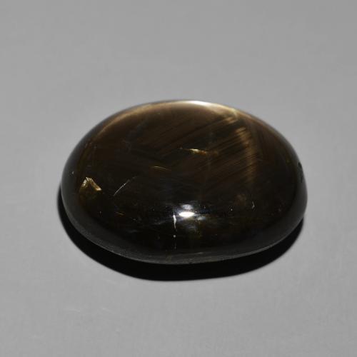 Zaffiro stellato Nero naturale da 34.34 ct, Ovale, Opaco