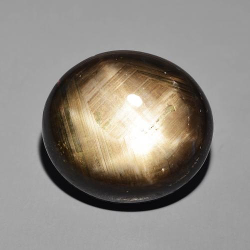 41.19ct Naturale Nero Zaffiro stellato, Ovale, Opaco