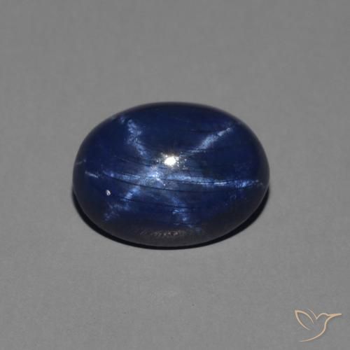 1.38ct Naturale Blu scuro Zaffiro stellato, Ovale, Opaco