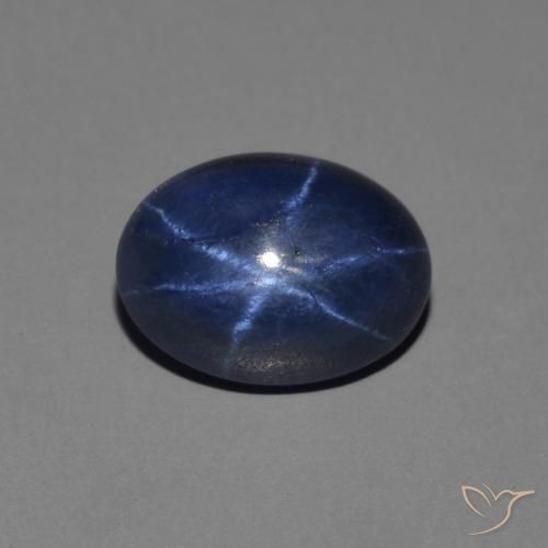 1.63ct Naturale Blu reale Zaffiro stellato, Ovale, Opaco