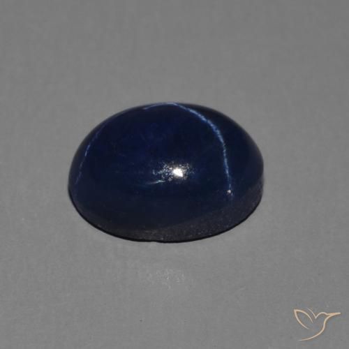 Zaffiro stellato Blu scuro naturale da 1.65 ct, Ovale, Opaco