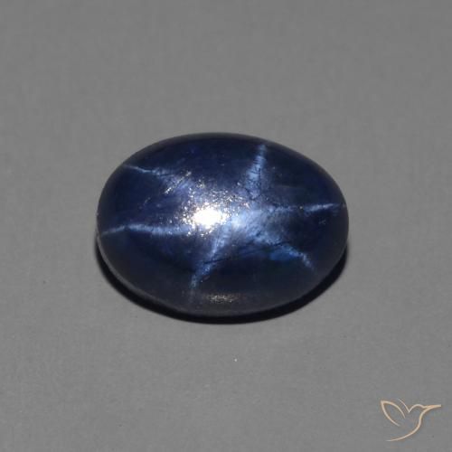 1.46ct Naturale Blu scuro Zaffiro stellato, Ovale, Opaco