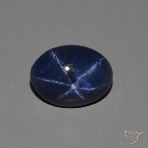 1.48ct Naturale Blu scuro Zaffiro stellato, Ovale, Opaco