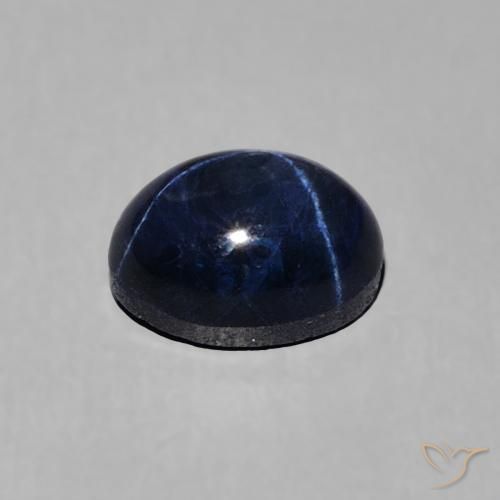 Zaffiro stellato Blu scuro naturale da 1.68 ct, Ovale, Opaco
