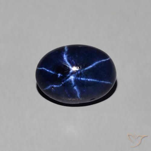 1.36ct Naturale Blu navy Zaffiro stellato, Ovale, Opaco