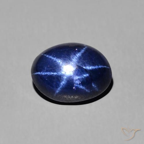 1.95ct Naturale Blu navy Zaffiro stellato, Ovale, Opaco
