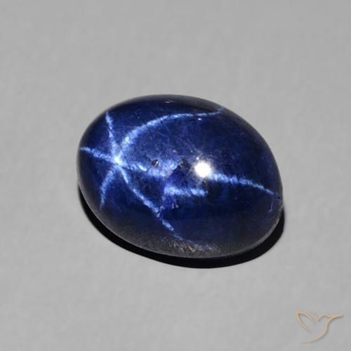 Zaffiro stellato Blu navy naturale da 1.95 ct, Ovale, Opaco