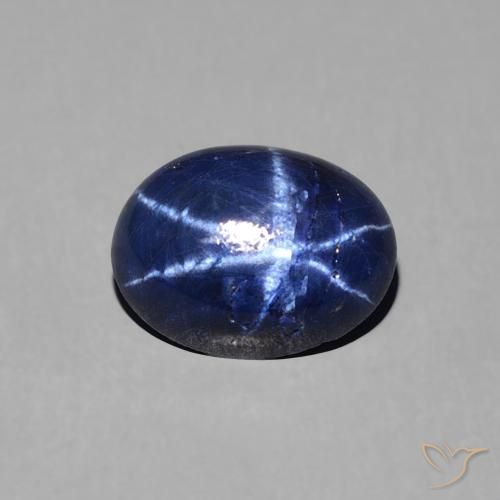 1.63ct Naturale Blu scuro Zaffiro stellato, Ovale, Opaco