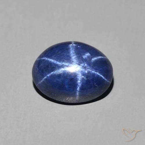 1.89ct Naturale Blu scuro Zaffiro stellato, Ovale, Opaco