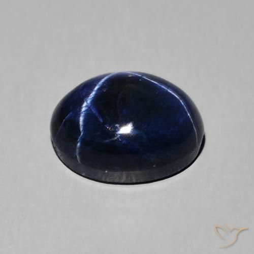 Zaffiro stellato Blu scuro naturale da 3.46 ct, Ovale, Opaco