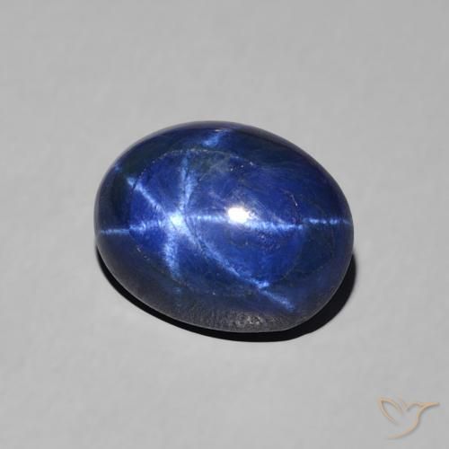 Zaffiro stellato Blu navy naturale da 2.76 ct, Ovale, Opaco