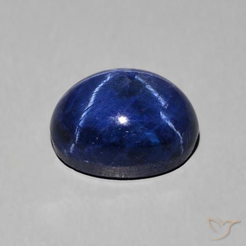 Zaffiro stellato Blu scuro naturale da 3.65 ct, Ovale, Opaco