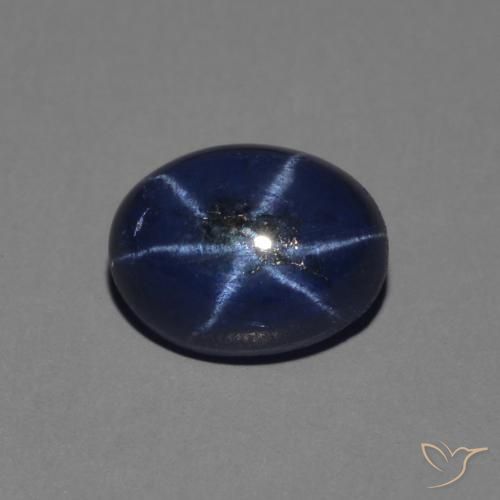 1.49ct Naturale Blu scuro Zaffiro stellato, Ovale, Opaco
