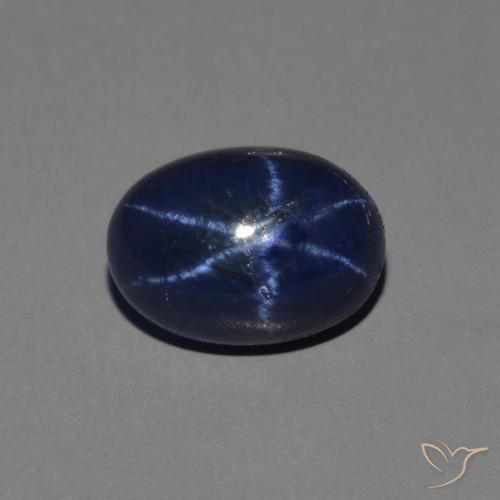 1.76ct Naturale Blu scuro Zaffiro stellato, Ovale, Opaco