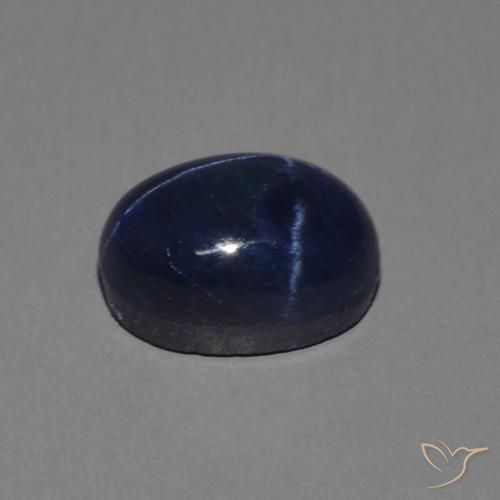 Zaffiro stellato Blu scuro naturale da 1.76 ct, Ovale, Opaco