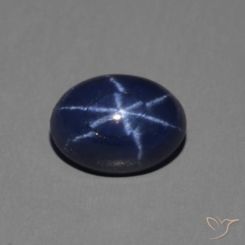 1.52ct Naturale Blu scuro Zaffiro stellato, Ovale, Opaco