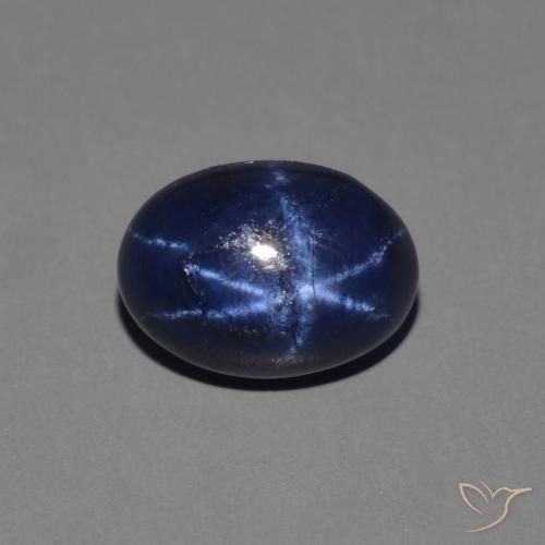 1.45ct Naturale Blu scuro Zaffiro stellato, Ovale, Opaco