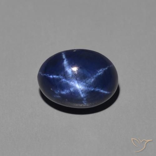 1.60ct Naturale Blu scuro Zaffiro stellato, Ovale, Opaco