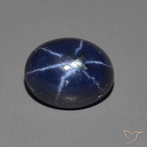 3.60ct Naturale Blu navy Zaffiro stellato, Ovale, Opaco