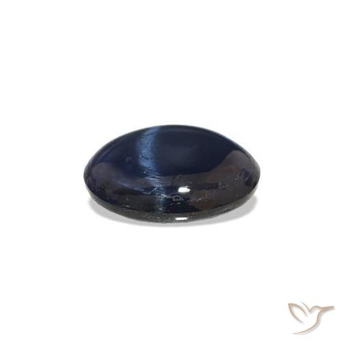 Zaffiro stellato Blu scuro naturale da 1.40 ct, Taglio ovale, Opaco