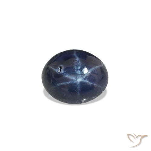 0.56ct Blu scuro profondo Zaffiro stellato, Ovale, Opaco