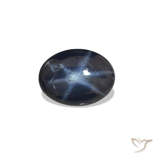 1.36ct Blu scuro Zaffiro stellato, Ovale, Opaco
