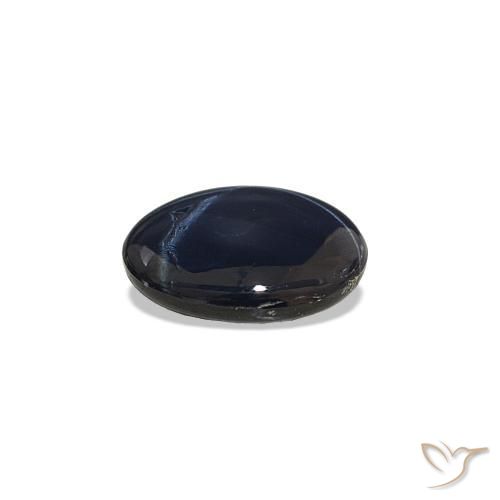 Zaffiro stellato Blu scuro naturale da 1.36 ct, Taglio ovale, Opaco