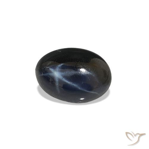 Zaffiro stellato Blu scuro naturale da 1.85 ct, Taglio ovale, Opaco