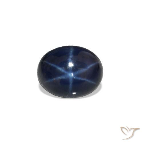 0.69ct Blu scuro Zaffiro stellato, Ovale, Opaco