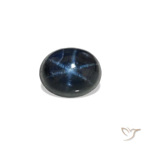 Zaffiro stellato Blu scuro naturale da 0.94 ct, Ovale, Opaco