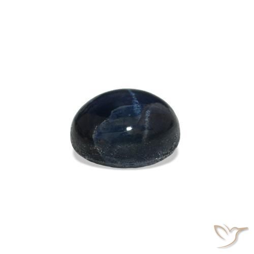 Zaffiro stellato Blu scuro profondo naturale da 0.80 ct, Ovale, Opaco