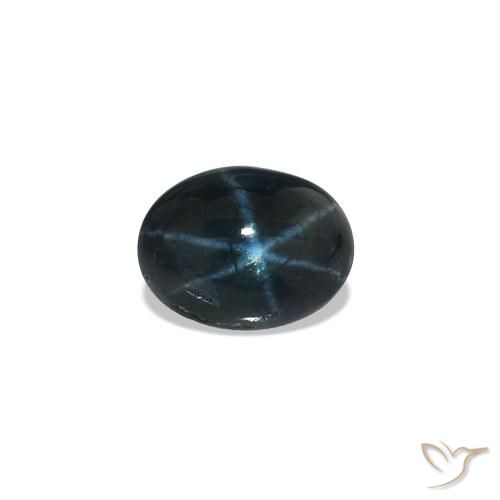 0.47ct Blu scuro Zaffiro stellato, Ovale, Opaco